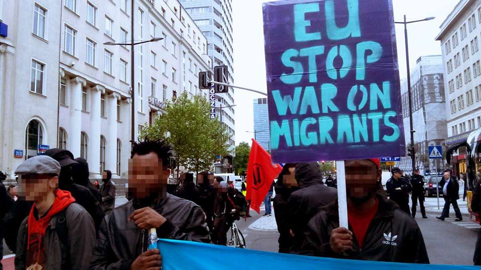 Warszawa: antyfaszyści w obronie nielegalnych imigrantów