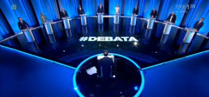 Fot. Kadr z Debaty prezydenckiej w TVP1